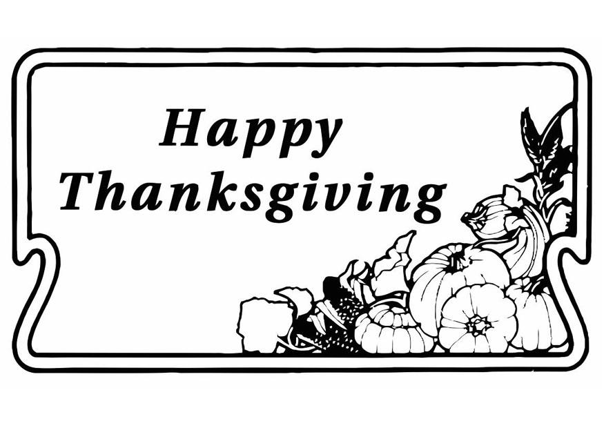 Dibujo para colorear happy thanksgiving