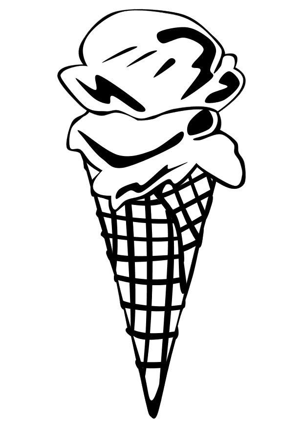 Dibujo para colorear helado