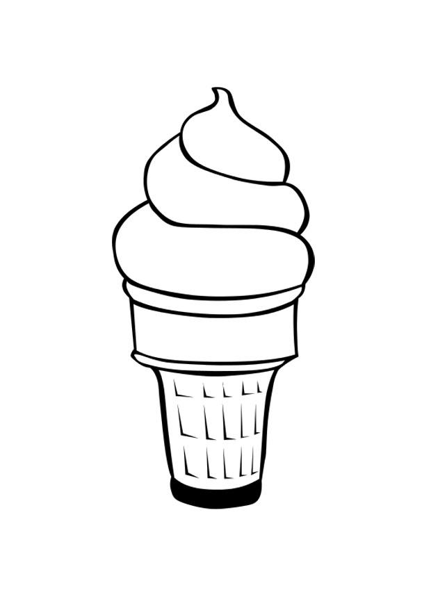 Dibujo para colorear helado