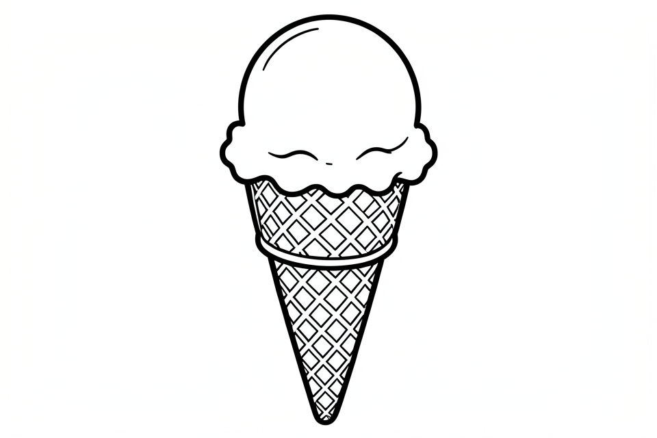 helado Dibujo para colorear helado