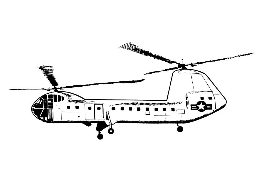 Dibujo para colorear helicA³ptero
