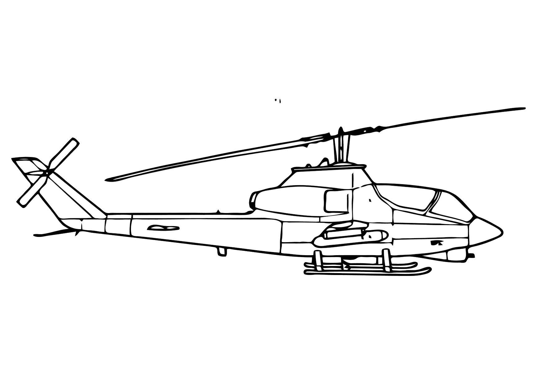 Dibujo para colorear helicA³ptero cobra
