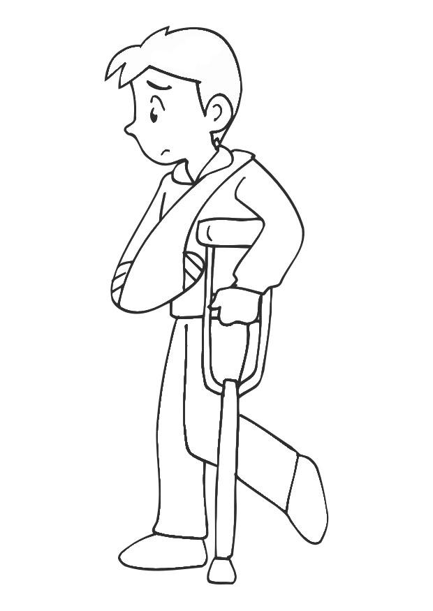 herido Dibujo para colorear herido