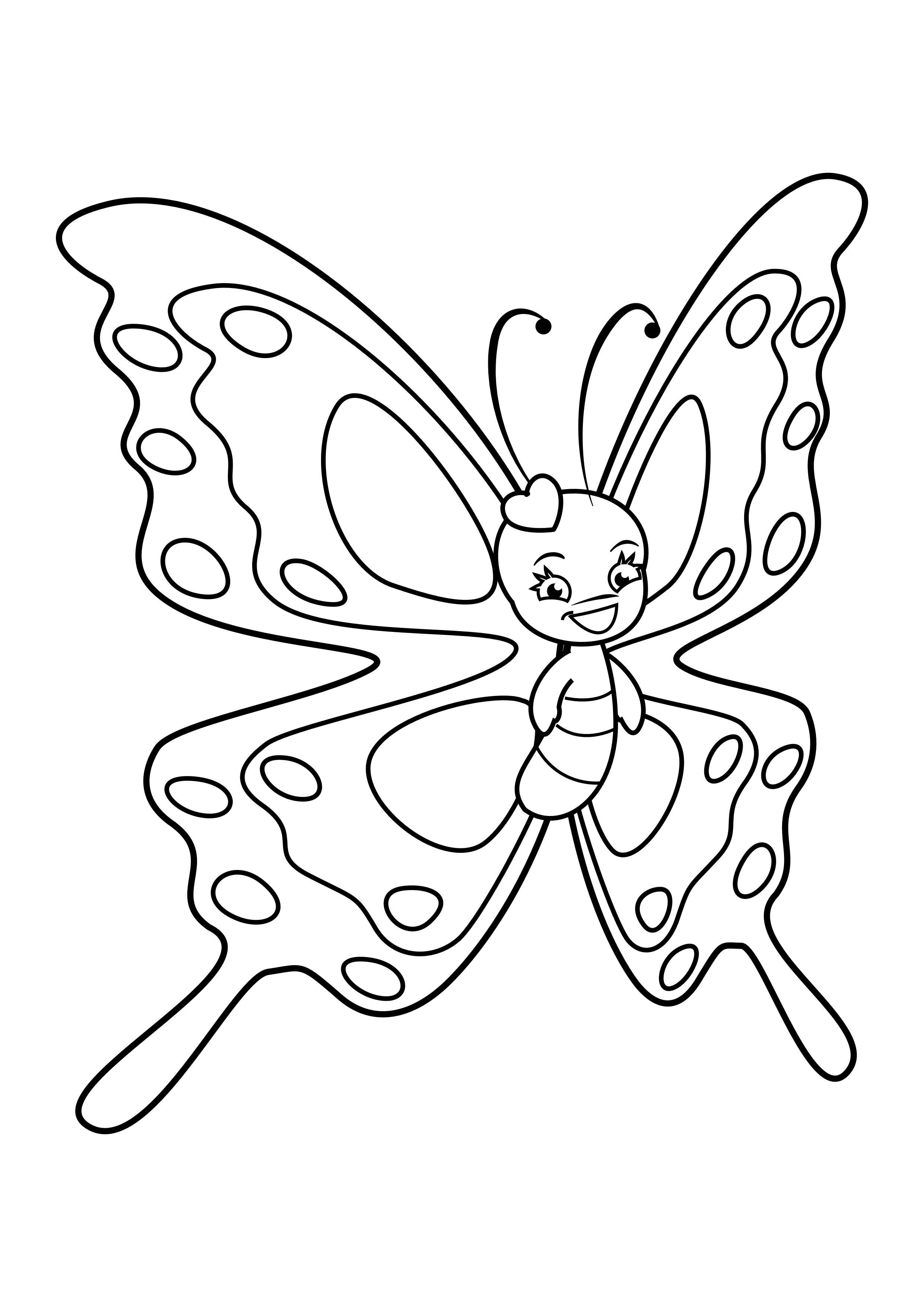 hermosa mariposa Dibujo para colorear hermosa mariposa