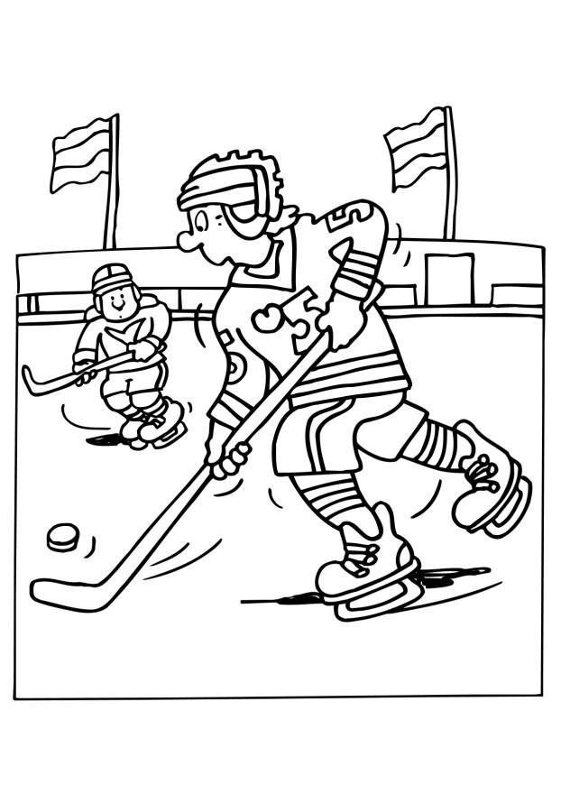 hockey sobre hielo Dibujo para colorear hockey sobre hielo