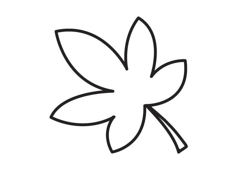 hoja Dibujo para colorear hoja
