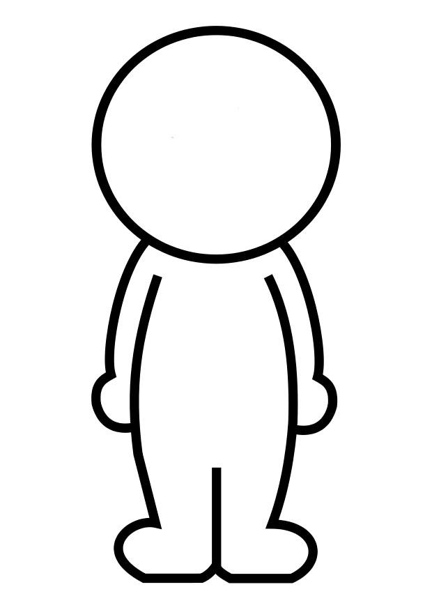 Dibujo para colorear hombre - cara vacA­a