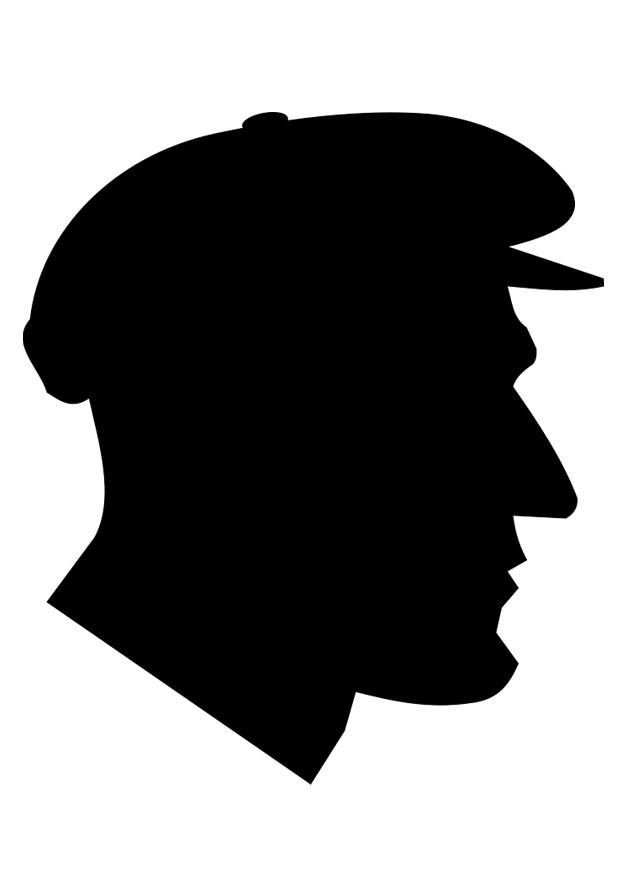 hombre con gorra Dibujo para colorear hombre con gorra