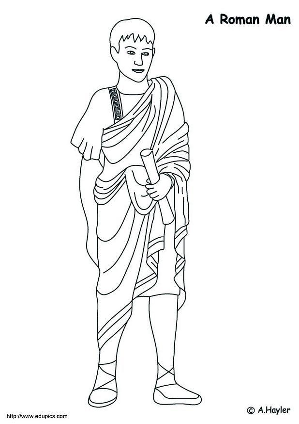 hombre romano Dibujo para colorear hombre romano