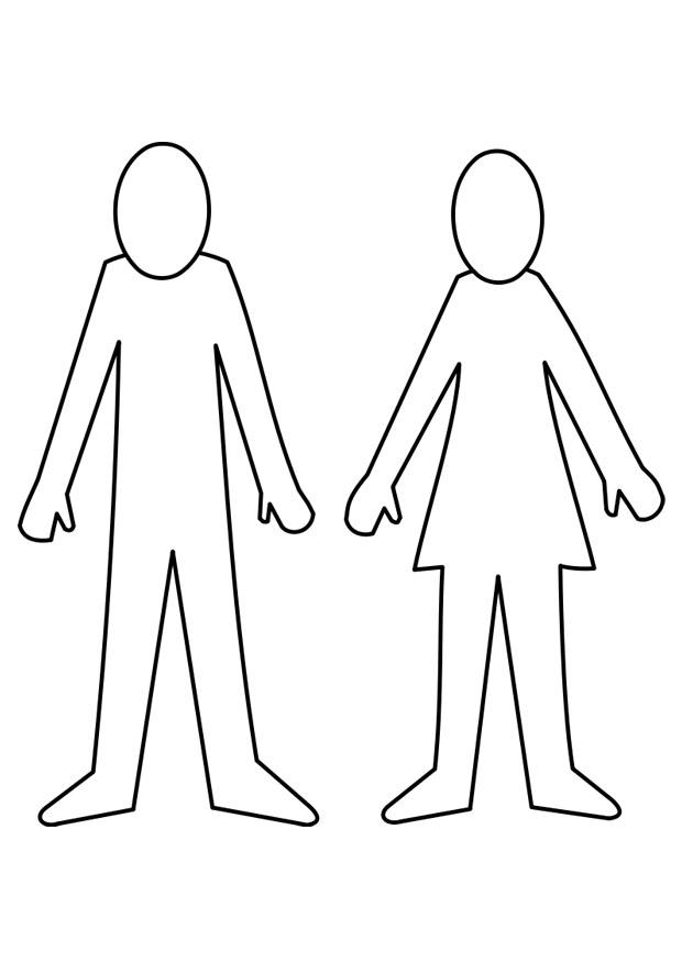 Dibujo para colorear hombre y mujer