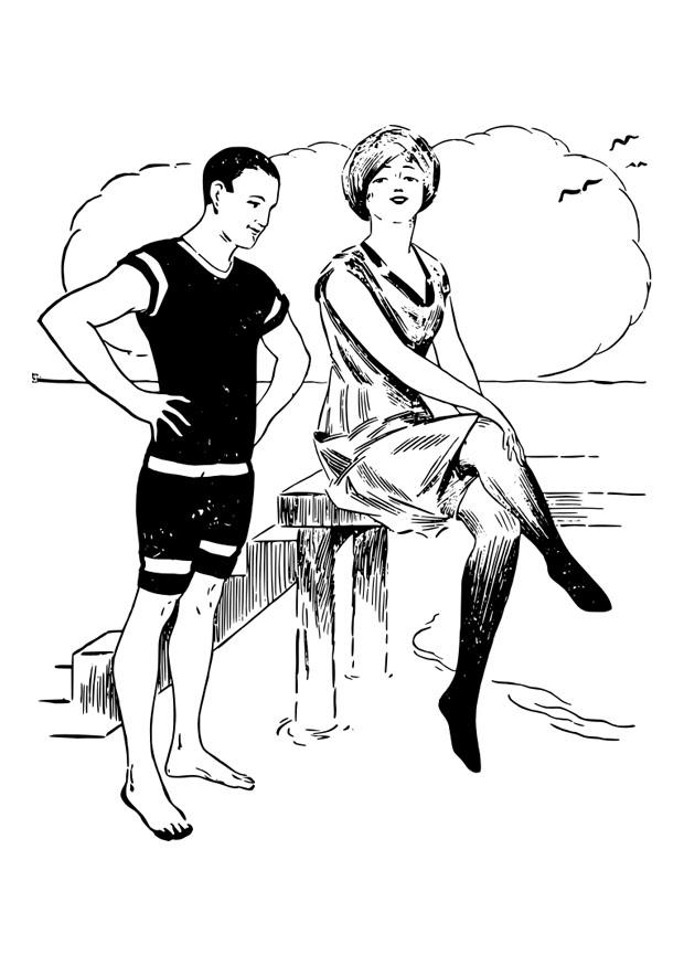 hombre y mujer Dibujo para colorear hombre y mujer