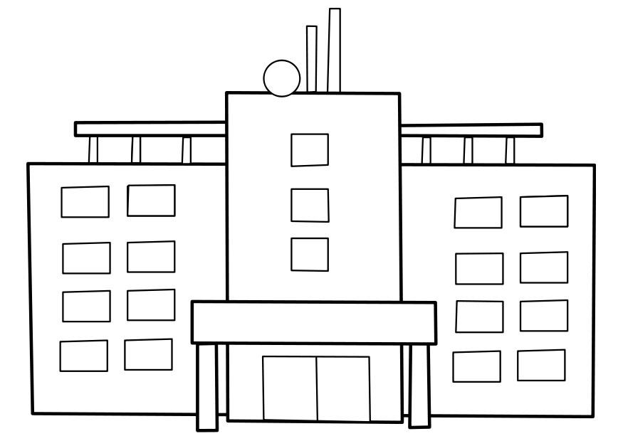 hospital Dibujo para colorear hospital
