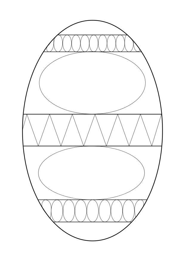 Dibujo para colorear huevo de pascua