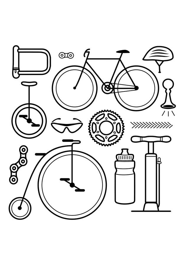 iconos - bicicleta Dibujo para colorear iconos - bicicleta