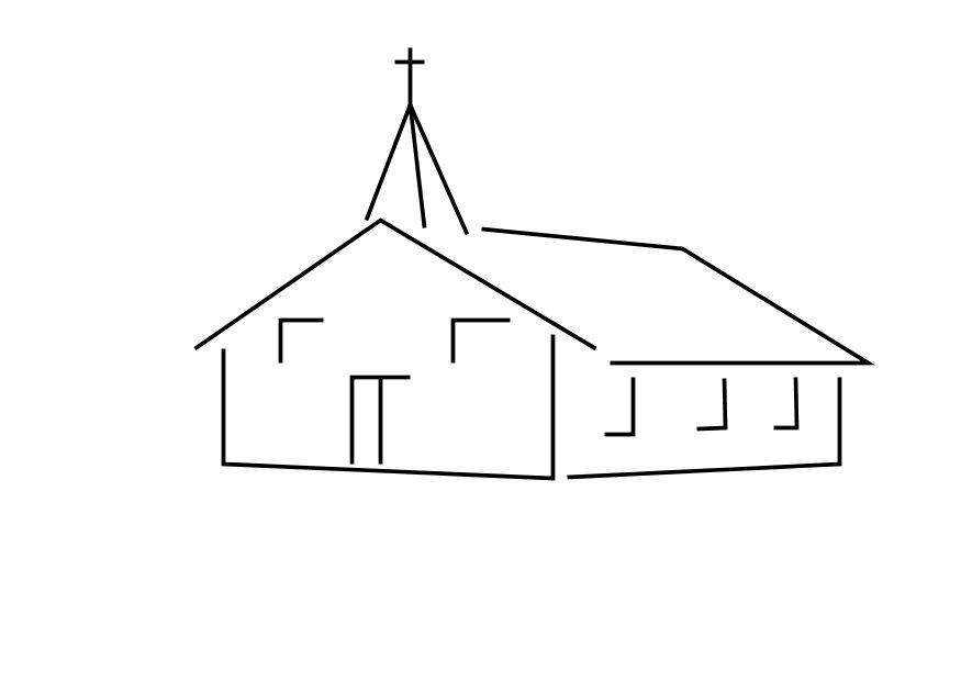 Dibujo para colorear iglesia