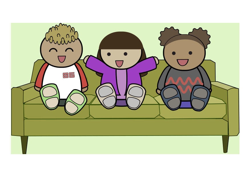 Imagen amigos en sofA¡