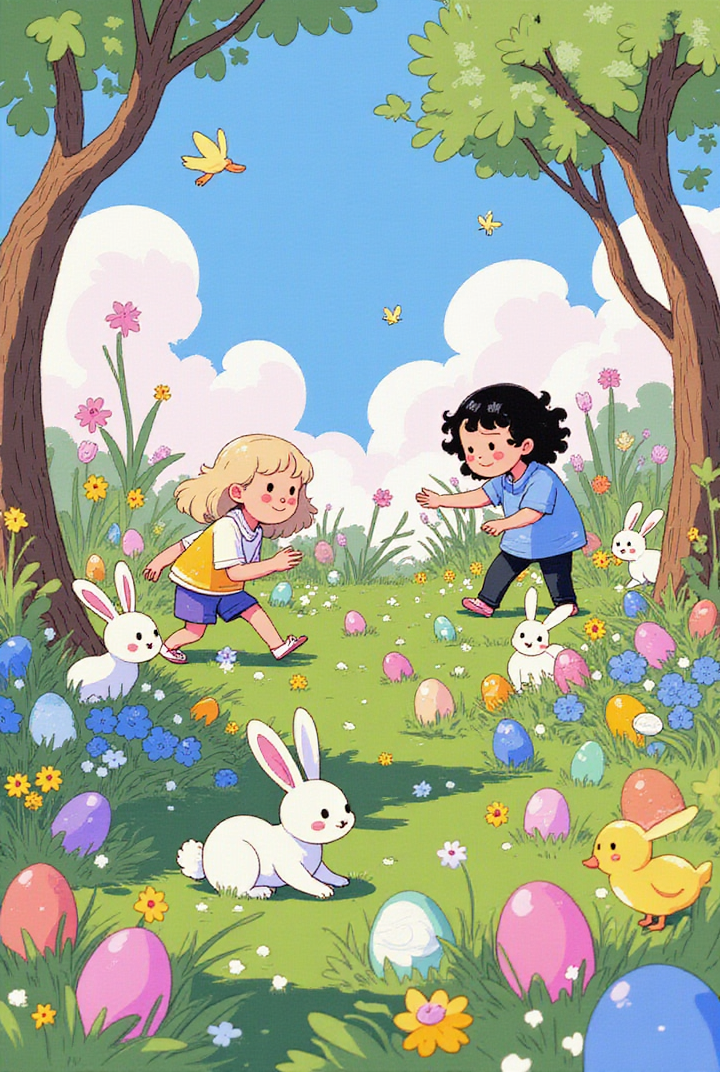 Imagen bAºsqueda de huevos de pascua