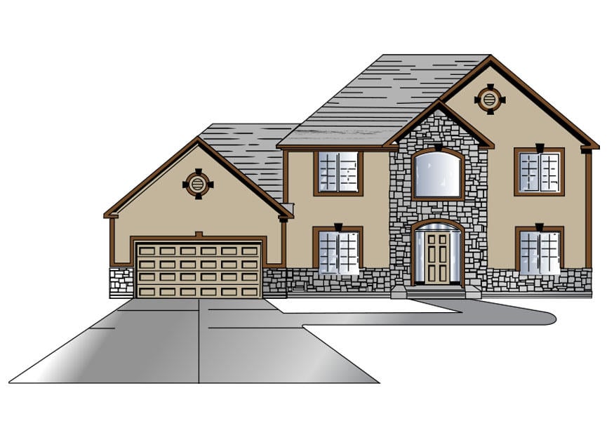 Imagen casa con garaje 