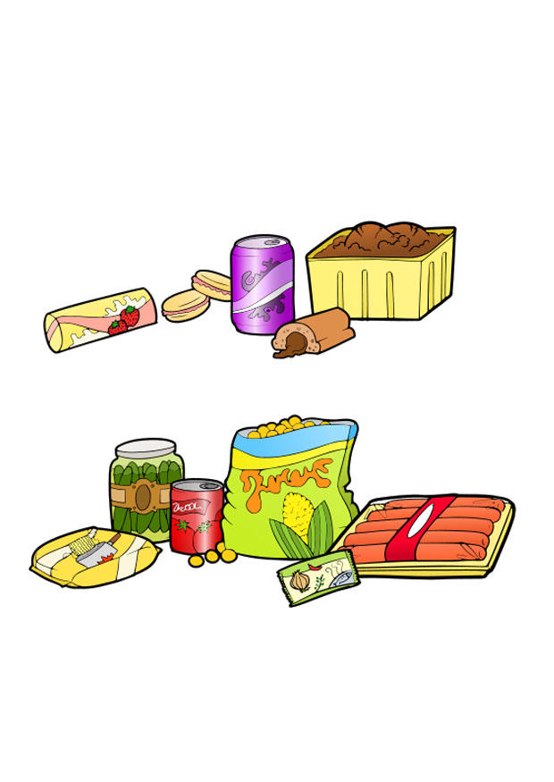 Imagen comida perjudicial y sana