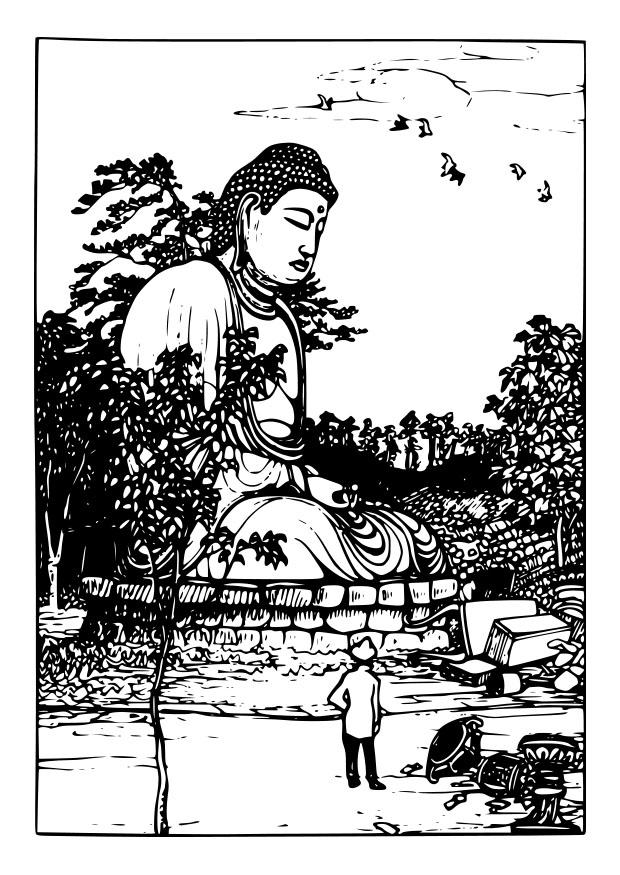 imagen de buda Dibujo para colorear imagen de buda