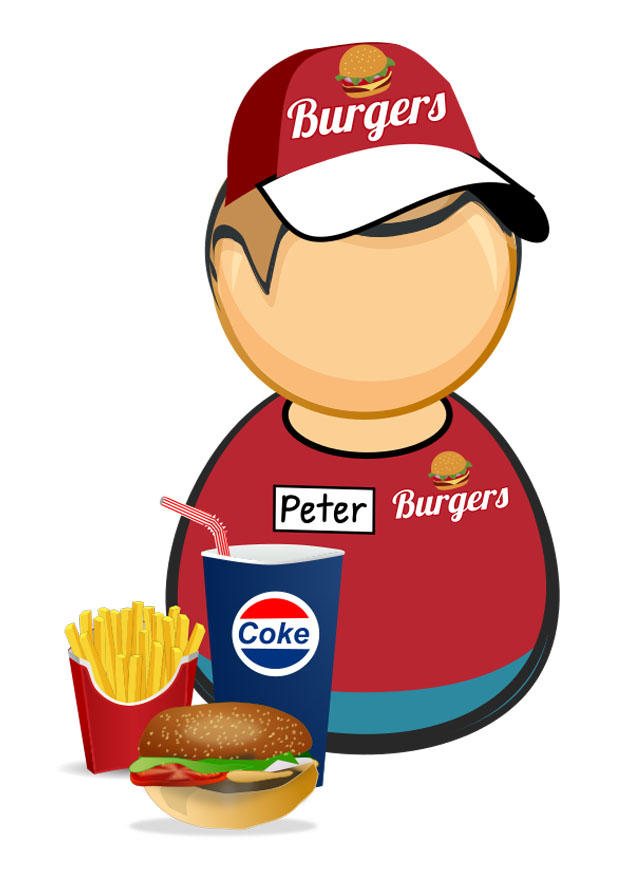 Imagen empleado de comida rA¡pida