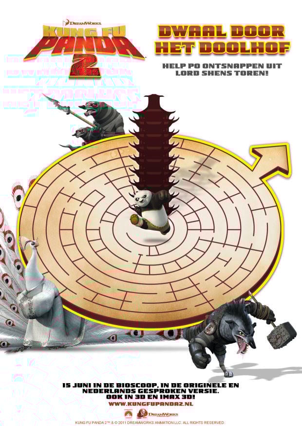 Imagen laberinto - kung fu panda 2