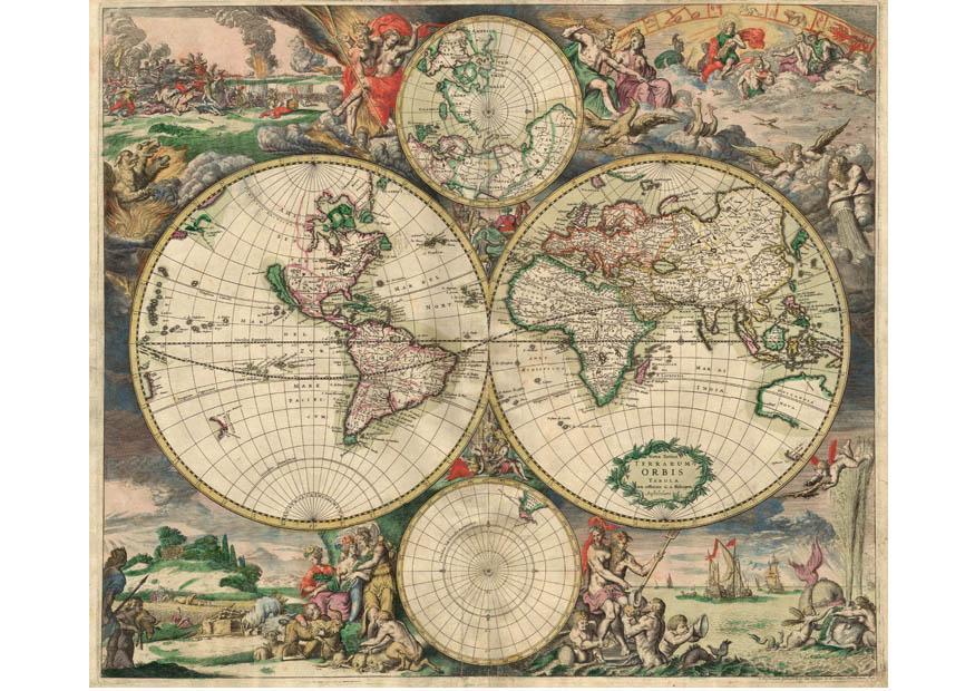 Imagen mapa del mundo de 1689