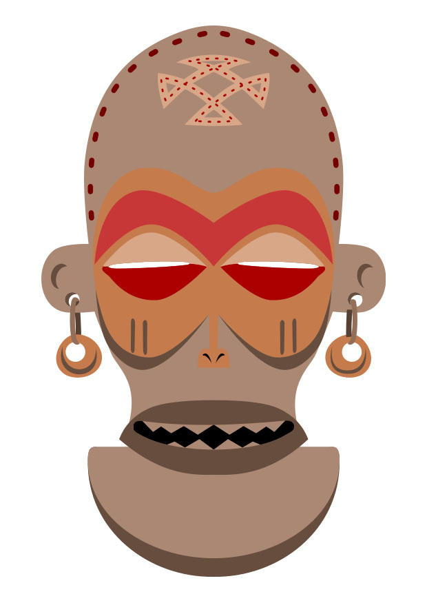 Imagen mA¡scara africana - zaire-angola