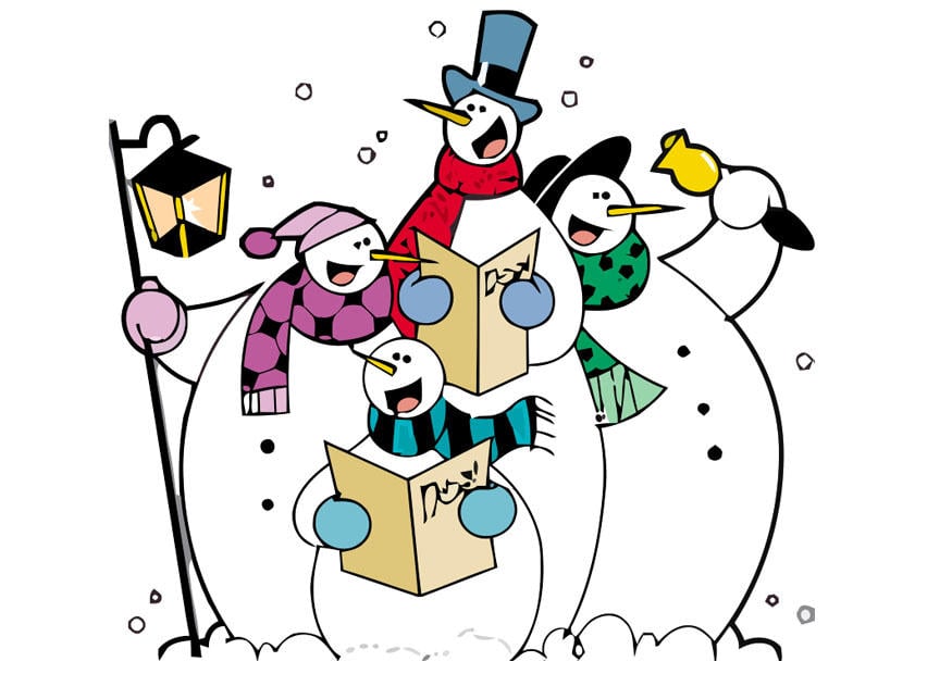 Imagen munecos de nieve cantando