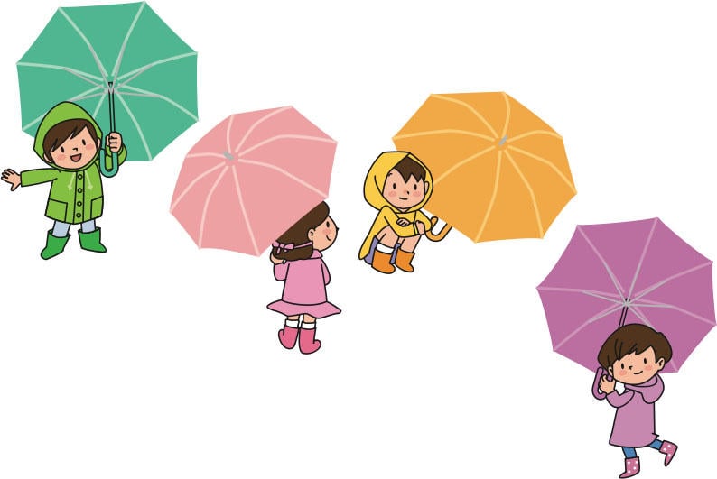 Imagen ninos con paraguas