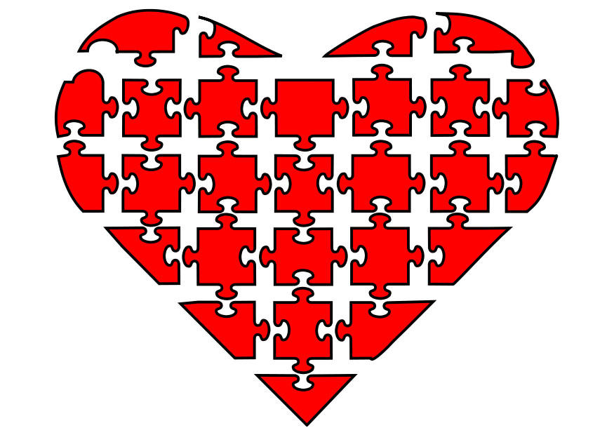Imagen puzle de corazA³n