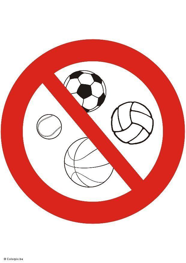 Imagen se prohibe jugar a la pelota