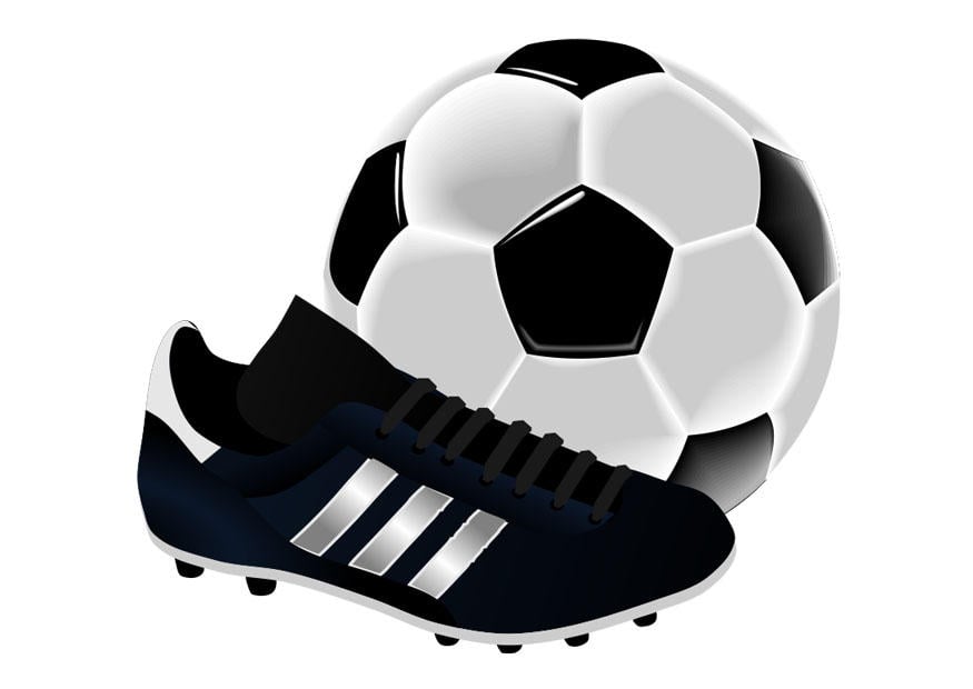Imagen zapatilla de fAºtbol y pelota