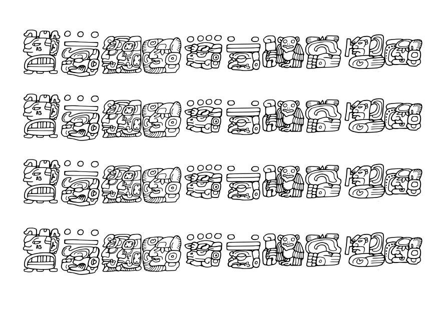 imA¡genes mayas Dibujo para colorear imA¡genes mayas