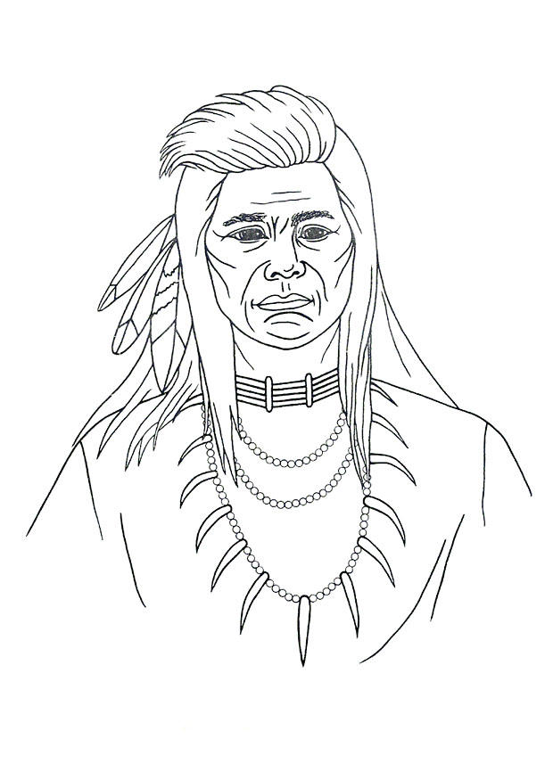 indio Dibujo para colorear indio