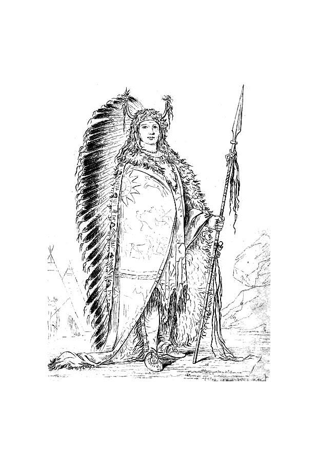 indio sioux Dibujo para colorear indio sioux