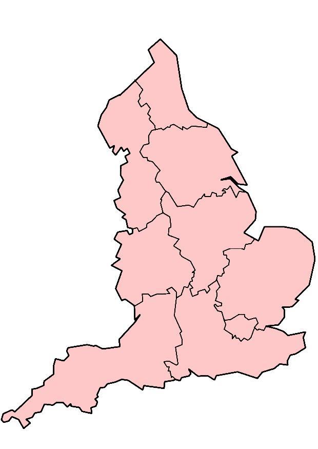 Imagen inglaterra - regiones