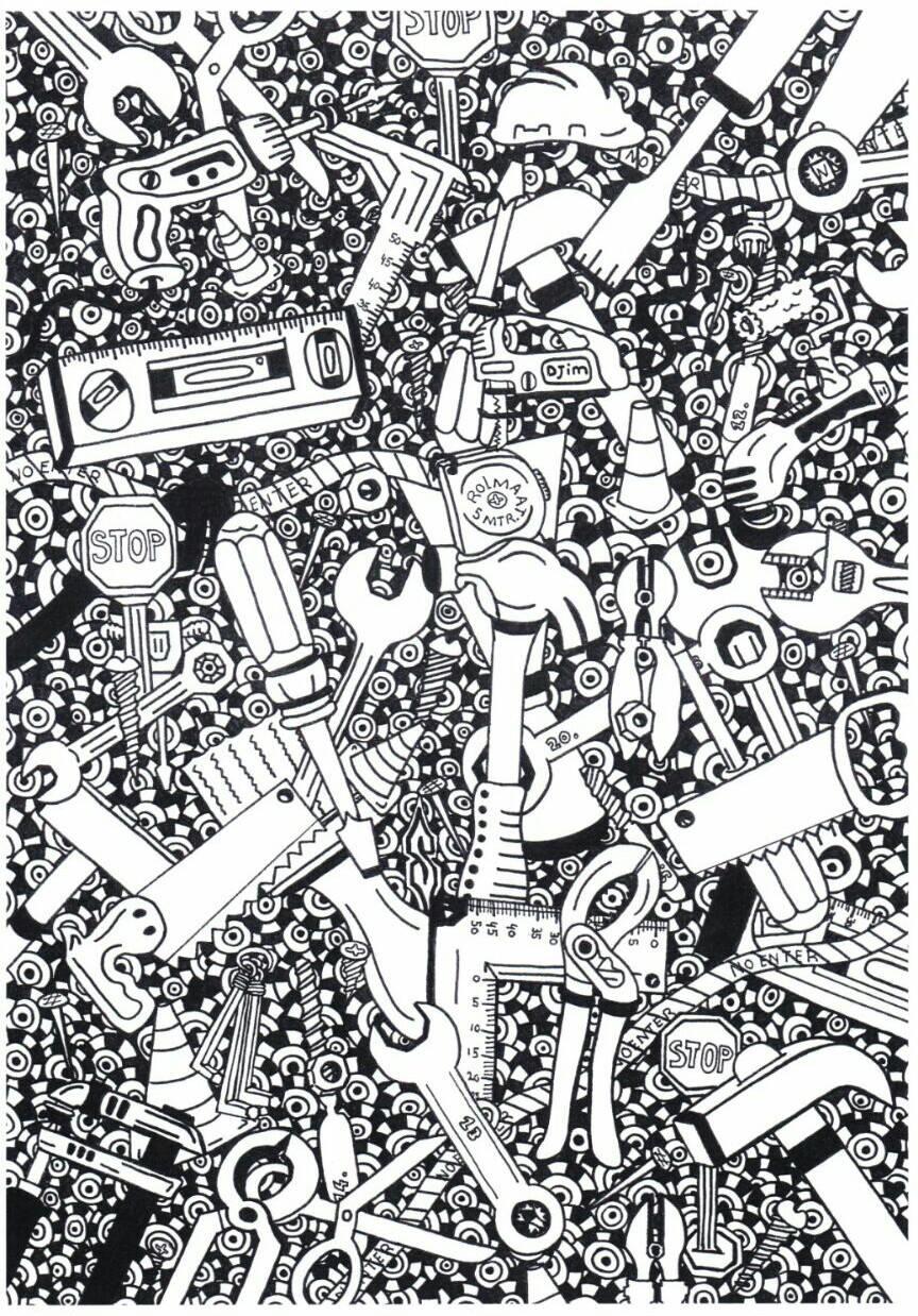 instrumentos Dibujo para colorear instrumentos