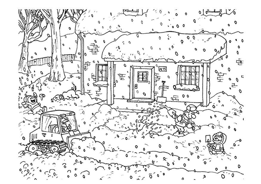 invierno Dibujo para colorear invierno