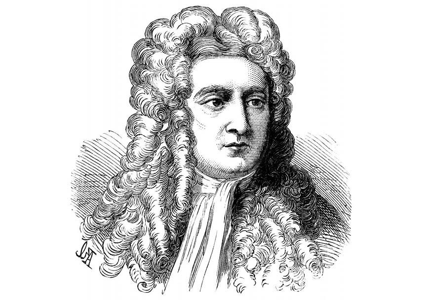 Dibujo para colorear isaac newton