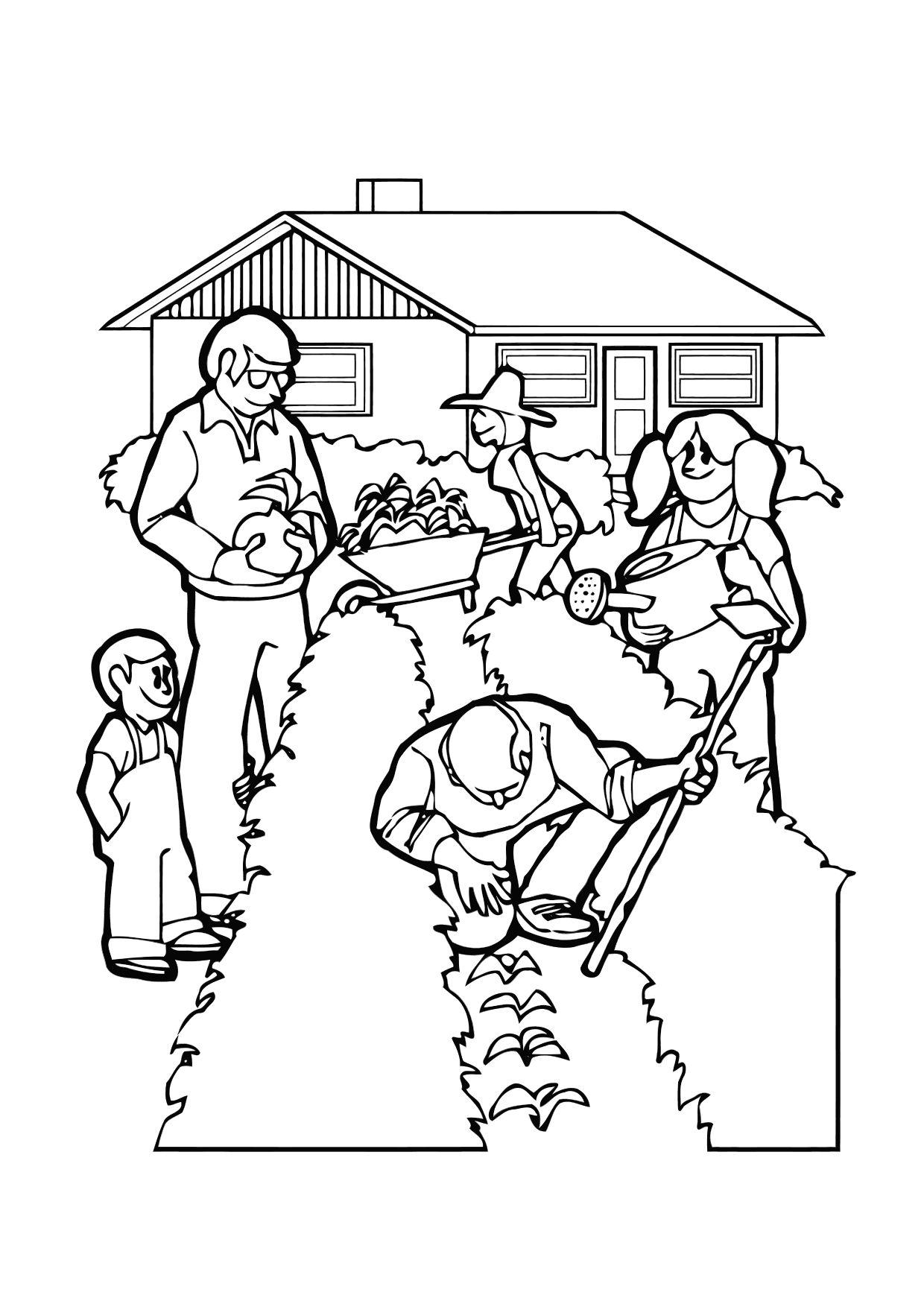 Dibujo para colorear jardinerA­a