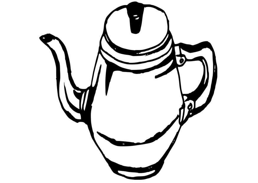 jarra de cafA© - cafetera Dibujo para colorear jarra de cafA© - cafetera