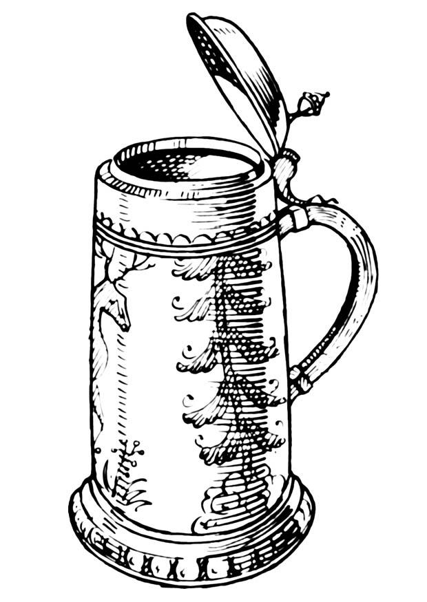 jarra de cerveza Dibujo para colorear jarra de cerveza
