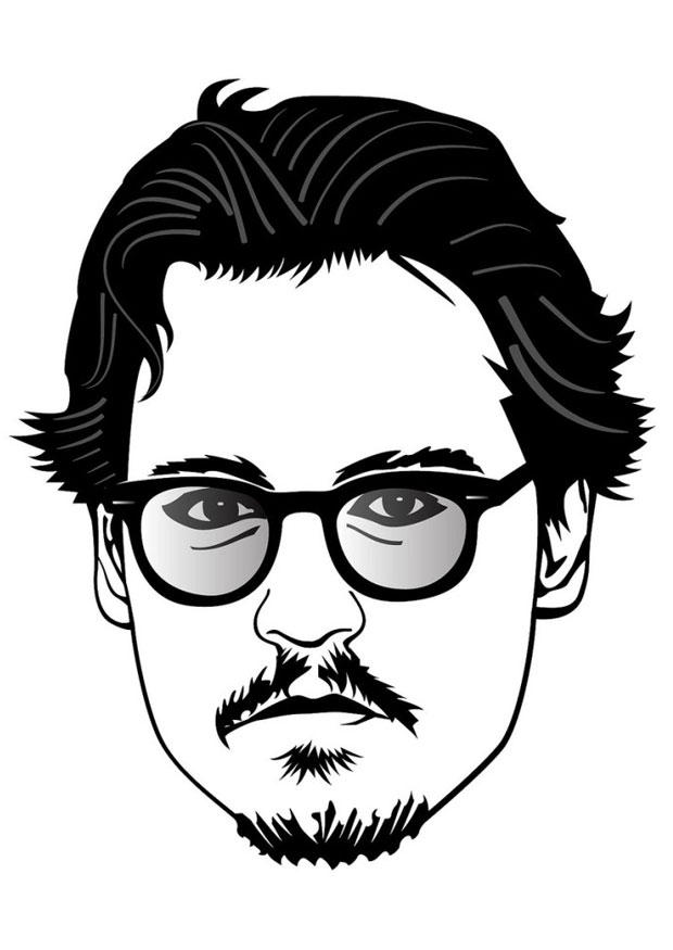 johnny depp Dibujo para colorear johnny depp