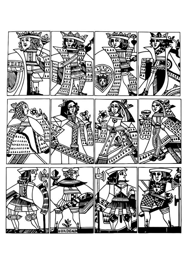 juego de cartas Dibujo para colorear juego de cartas