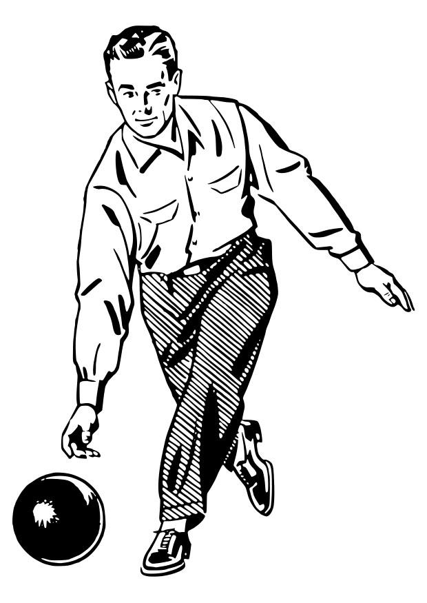 jugar a los bolos Dibujo para colorear jugar a los bolos