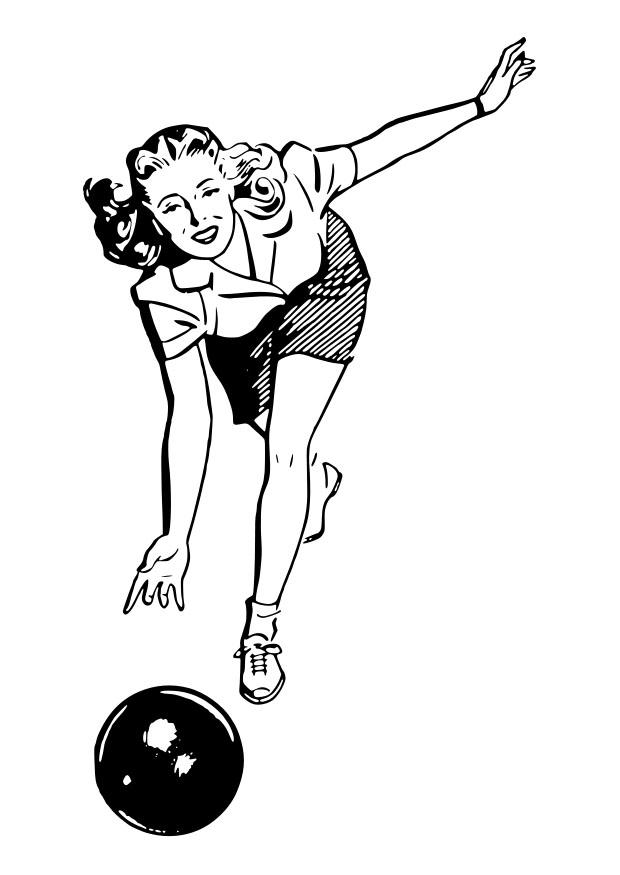 jugar a los bolos Dibujo para colorear jugar a los bolos