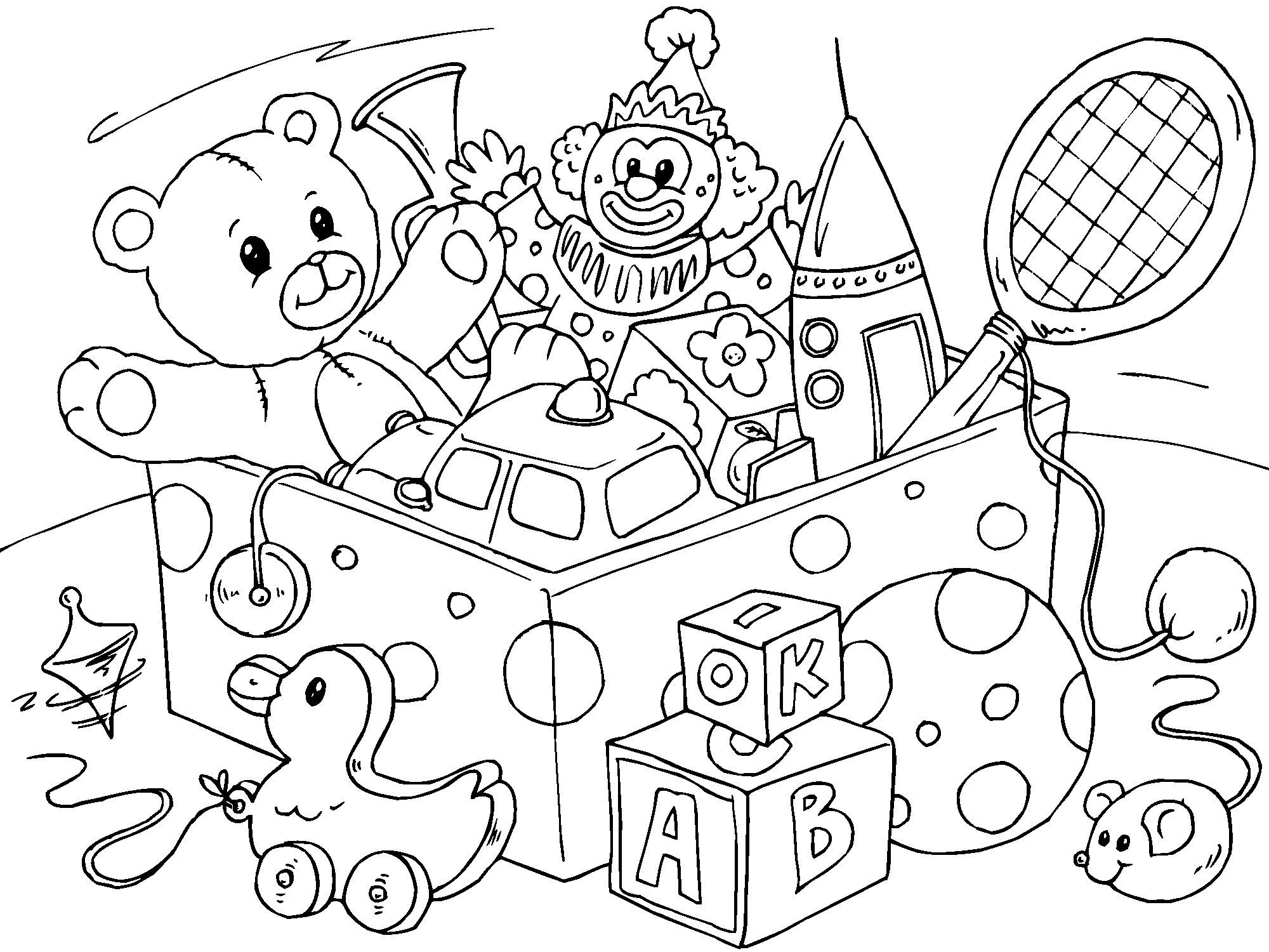 juguetes Dibujo para colorear juguetes