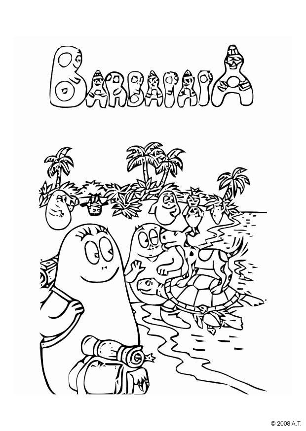 Dibujo para colorear juntos de vacaciones