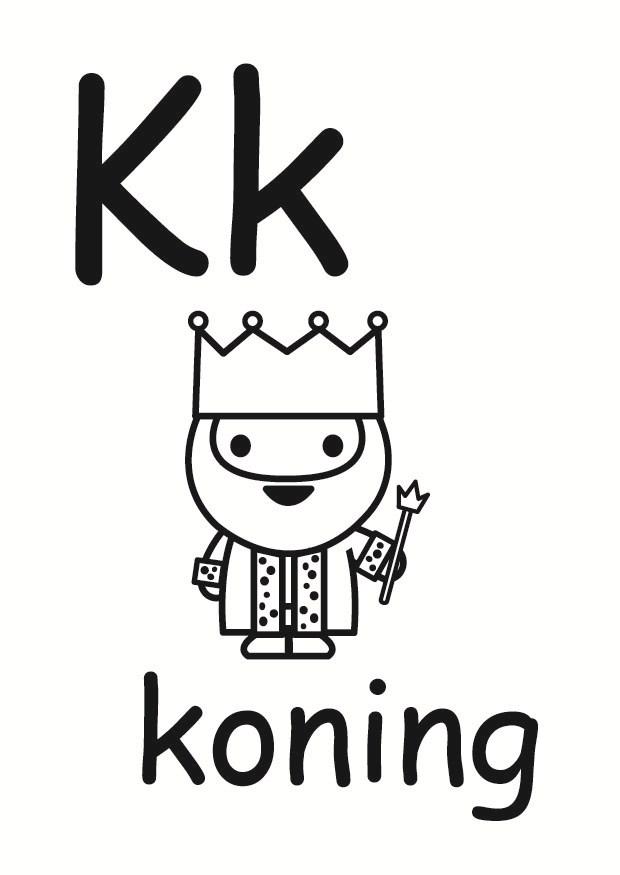 k Dibujo para colorear k
